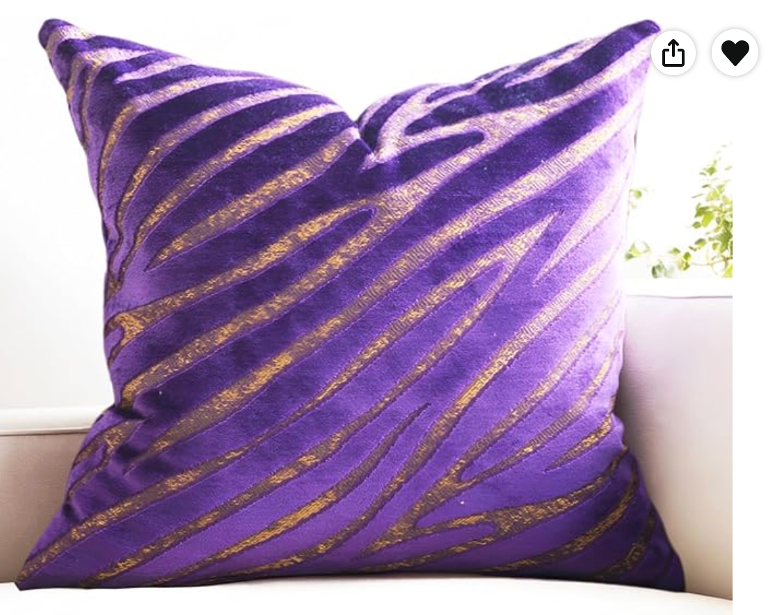 Purple & Gold Accent Pillow